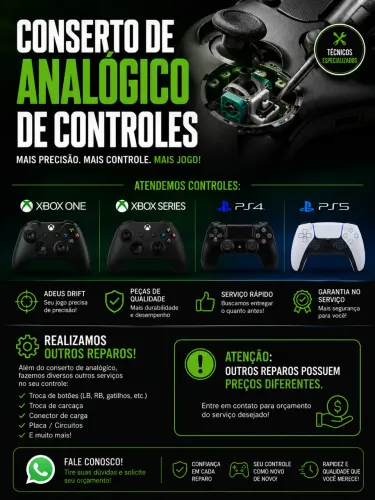 CONTROLES DE XBOX E PLAYSTATION