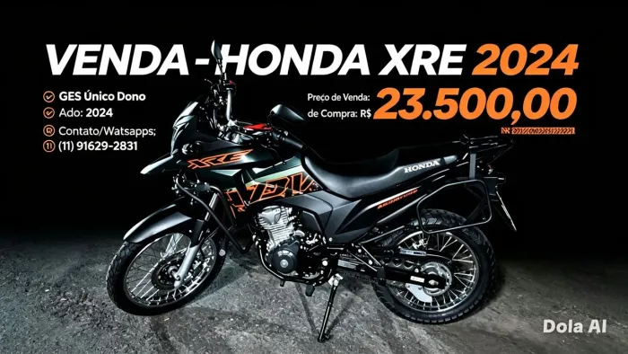 Xre 2024 único dono/troco por carro