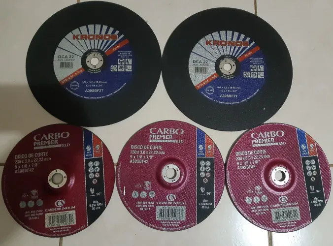 Disco de corte se 12 e 9 polegadas novo 