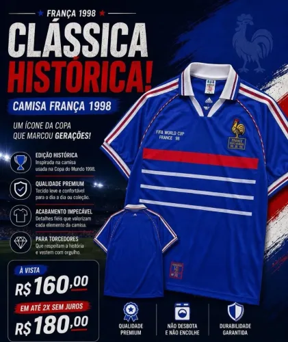Camisa Retrô França 98