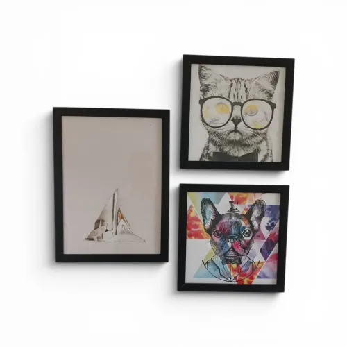 Quadro contemporâneo - Conjunto 03 peças
