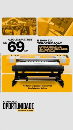 Plotter de impressão e recortes.