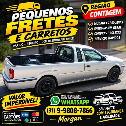 PEQUENOS FRETES, CARRETOS,RESTOS DE OBRA E OUTROS!