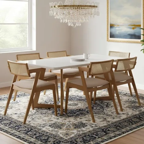 Mesa Miami com 6 cadeiras Zeus - Entrega Rápida