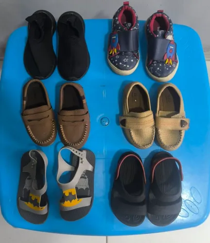 Lote calçado infanti menino - tamanho 21
