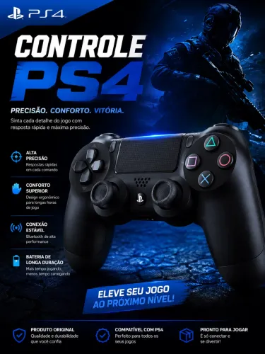 Controle de ps4 bluetooth