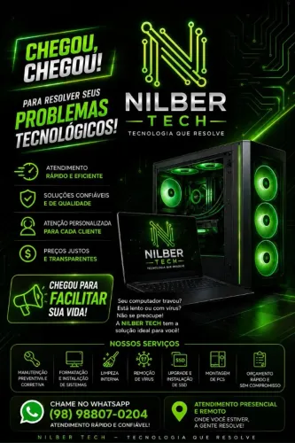 A NILBER TECH ESTÁ NA ÁREA! Seu computador está lento, seu notebook precisa de manutenção