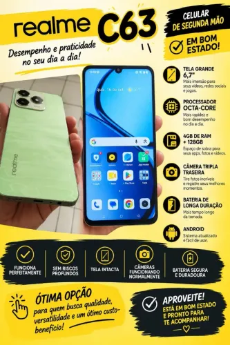 Vendo celular RealmeC63 com nota