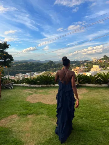 Vestido de festa azul!