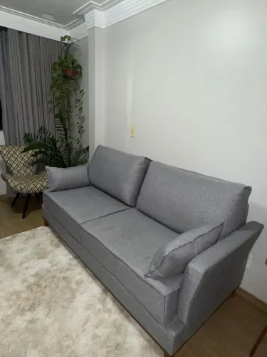 Sofá 3 lugares cinza