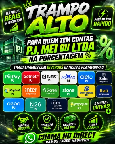 TRAMPO NA PORCENTAGEM % PARA LTDA MEI OU ME PJ