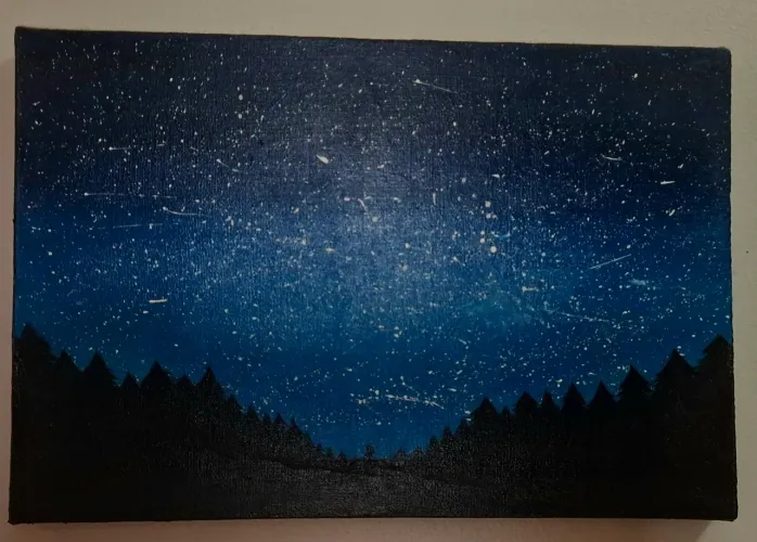 Pintura - Céu estrelado 