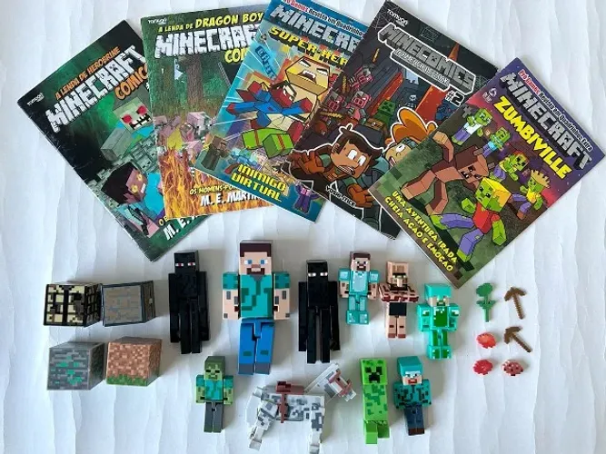 Bonecos -  Minecraft + Gibis
