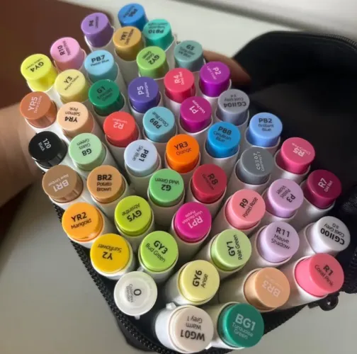 Marcadores OHUHU 48 cores Canetinhas