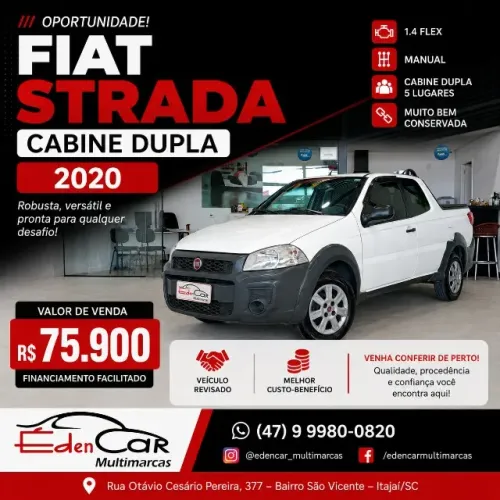Fiat Strada Working Hard 1.4 Fire Flex 8V CD 2020