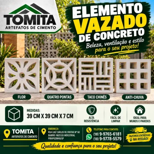 ELEMENTO VAZADO DE CONCRETO