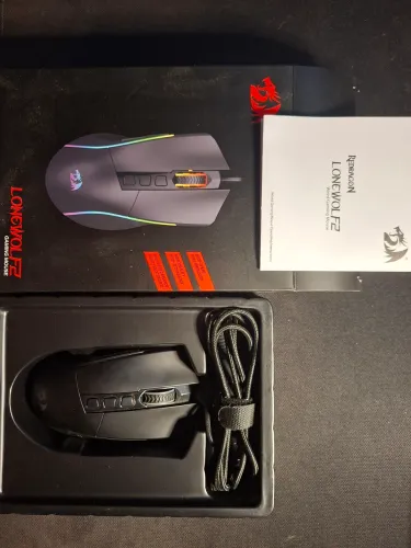 Mouse gamer redragon lonewolf 2 pro, rgb, 10 botões 32000dpi