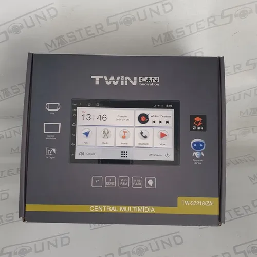 Multimídia. Twin.TW37216/ZAI. C/: rádio, bluetooth, gps,espelh. wificar,tv digital.