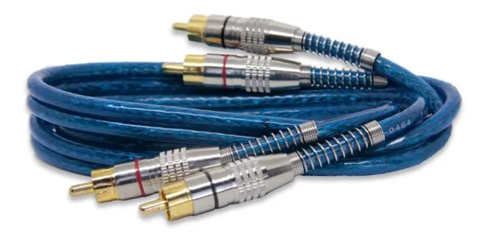Cabo Rca Blindado 1 Metro P Modulo Amplificador Banhado Ouro