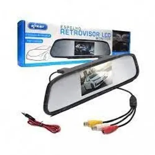(NOVO) Retrovisor Veicular LCD Knup KP-S107