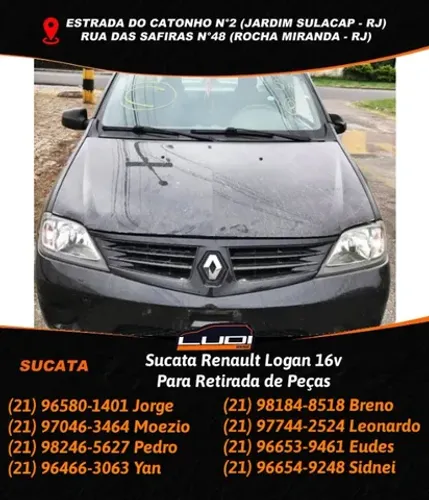 Sucata Renault Logan 16v Para Retirada de Peças