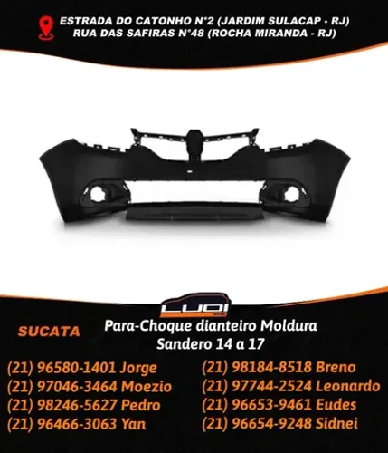 Para-Choque dianteiro moldura Renault Sandero 14 a 17