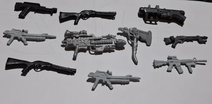 Armas para bonecos colecionaveis (Lote)