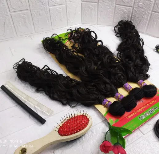 Cabelo Organico Anelado 55cm 230g 4pçs  Hair World - Cor (#2)