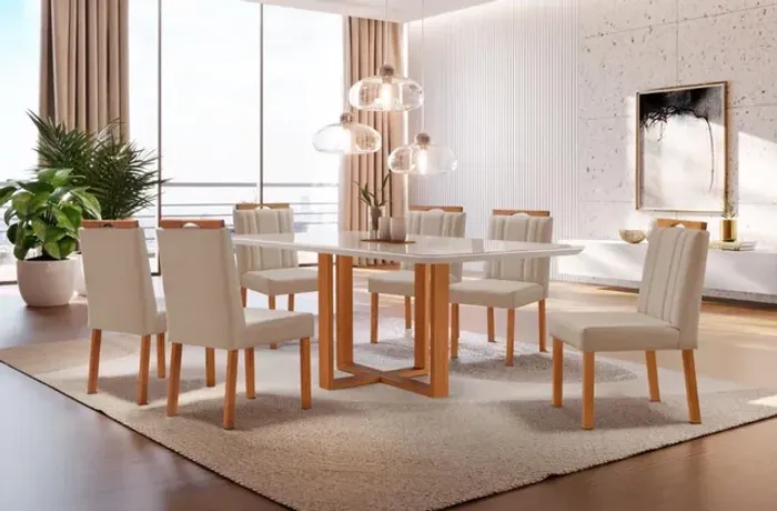 Mesa de Jantar 6 Lugares Lótus t76