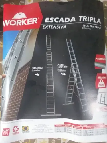 Escada Extensiva Tripla 11x3 = 33 Degraus