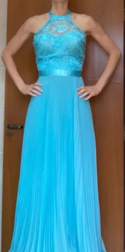 Vestido de festa P/PP Azul Tiffany