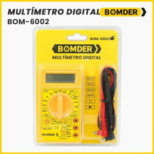 Multímetro Digital com Bipe + Pontas de Provas