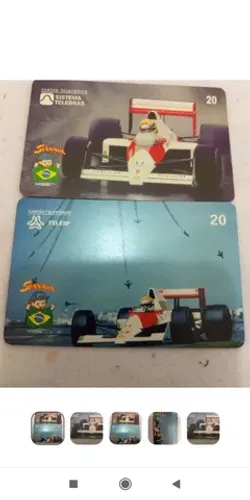 2 cartão telefônico raros ayton senna para colecionadores