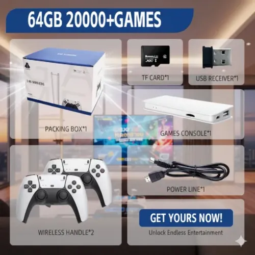 Produto Novo Vídeo Game Stick M15 Plus Retro Game Portátil 20.000 Jogos