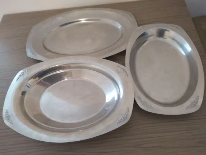 Conjunto de travessas de inox