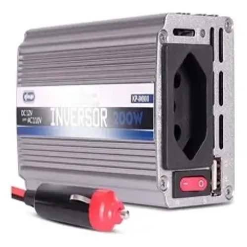 Inversor De Voltagem 200w 12v Para 110v Veicular Transformador Tomada 9386