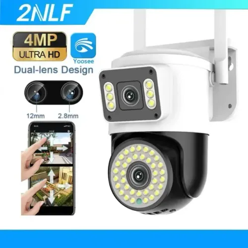 Lacrada Câmera Externa Ptz De Lente Dupla Wifi Full Hd Sc-b20 Cor Branco/Preto