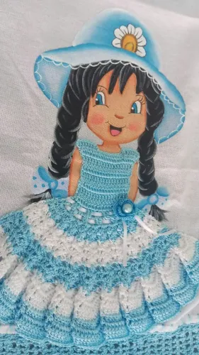 Toalha de Mesa Artesanal de Crochê