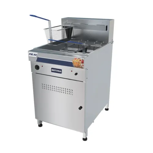 FRITADEIRA ELÉTRICA INDUSTRIAL METVISA 44 LITROS AGUA E OLEO 18.000W EM INOX TRIFÁSICO
