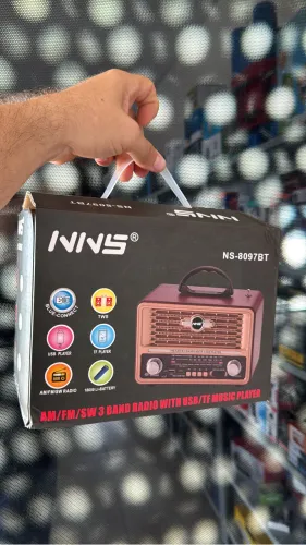 Rádio Fm estilo retrô com bluetooth e USB 