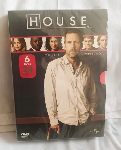 DVDs HOUSE 5ª temporada - Box com 6 DVDs e 24 episódios. NOVO.