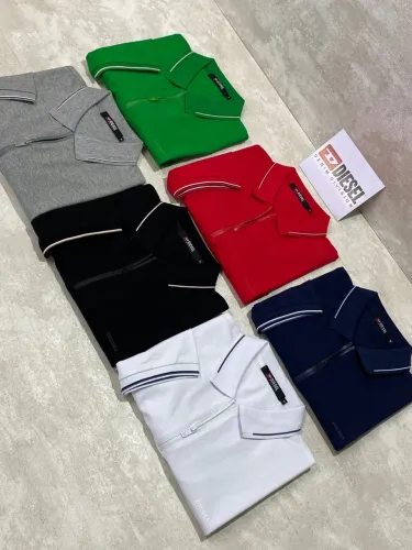 Camisa Polo Diesel Luxury Cotton Meio Zíper