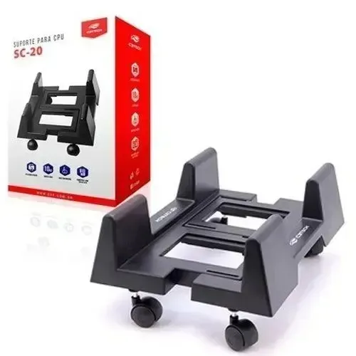Suporte Para Gabinete Carrinho para Cpu ajustavel Com Rodas sc-20bk C3 tech - Loja Coimbra