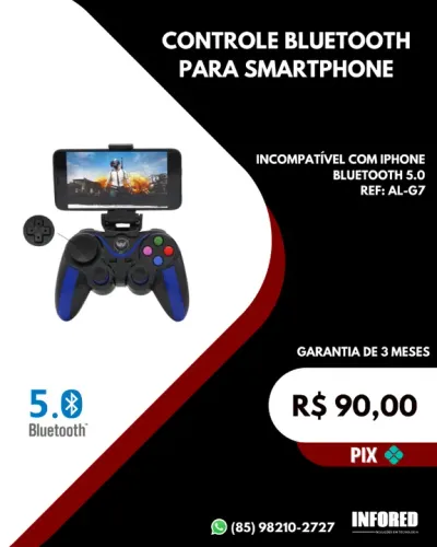 Controle Bluetooth para smartphone joystick AL-G7