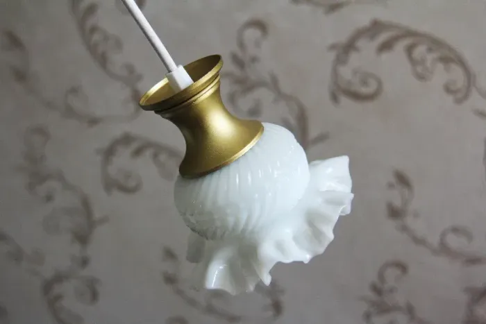 Lustre Belle Epoque Up Cycle Opaline - Anos 50