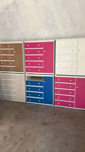 Cômodas Coloridas e Modernas Cômoda Sapateira +5 Gavetas 