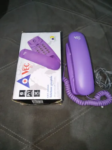 Telefone Fixo VEC KXT-3026X - Roxo