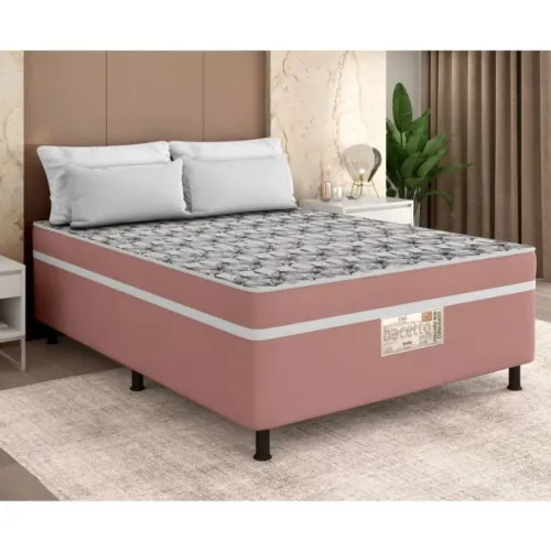 Cama Box Conjugada Viúva 128x188x42cm Star Pink Bacetto