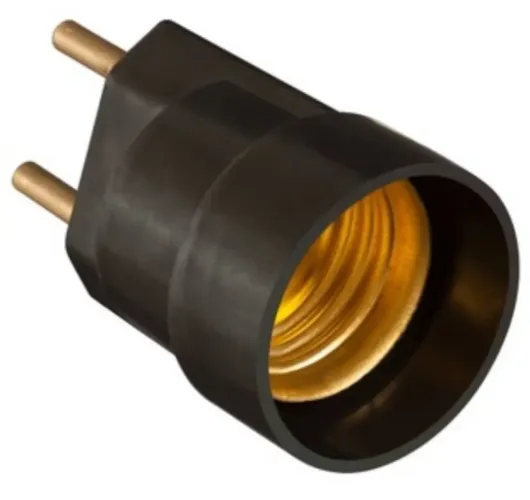 Adaptador de lâmpada para tomada Soquete E-27 Com Plug Macho 