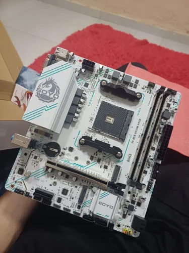PLACA MÃE B550M BRANCA NOVA